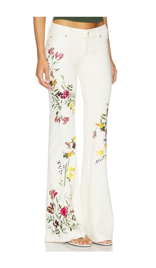 Chic Embroided Jean in White. - size 26 (also in 30) - Alice + Olivia - Modalova