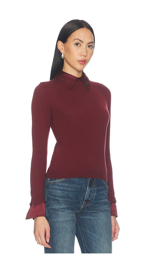 Porla Collared Sweater in Red. - size L (also in M, S, XS) - Alice + Olivia - Modalova