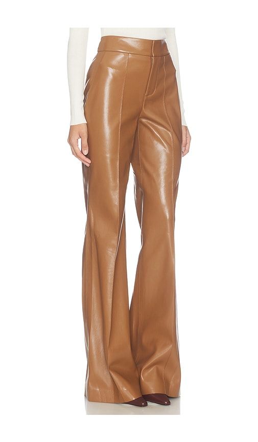 Dylan Faux Leather Pant in Brown. - size 0 (also in 2, 4, 6, 8) - Alice + Olivia - Modalova