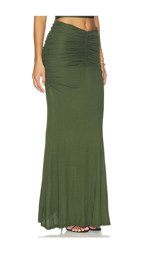 Shannon Ruched Hip Maxi Skirt in Black. - size 0 (also in 10, 2, 4, 6, 8) - Alice + Olivia - Modalova