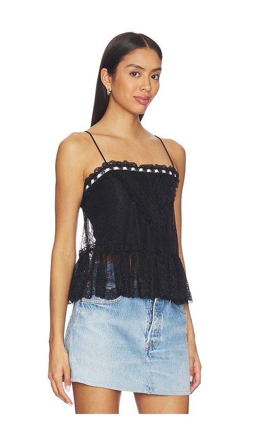 Alessia Lace Ruffle Crop Top in . - size 0 (also in 2, 4) - Alice + Olivia - Modalova