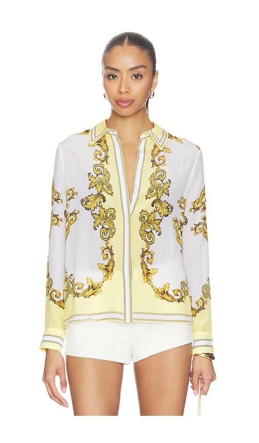 Willa Top in Yellow,White. - size M (also in S) - Alice + Olivia - Modalova