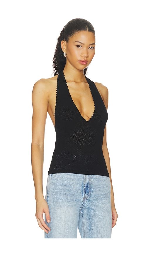 Pearl Pointelle Tie Back Halter Top in . - size L (also in M, S, XL, XS) - Alice + Olivia - Modalova