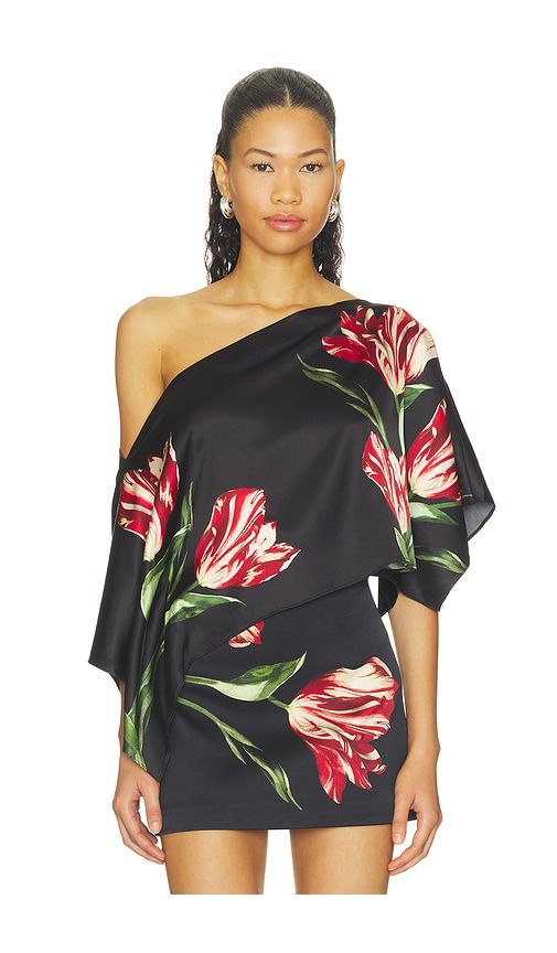 Rita Ots Draped Cropped Top With Scarf in Multi. - size S (also in XS) - Alice + Olivia - Modalova