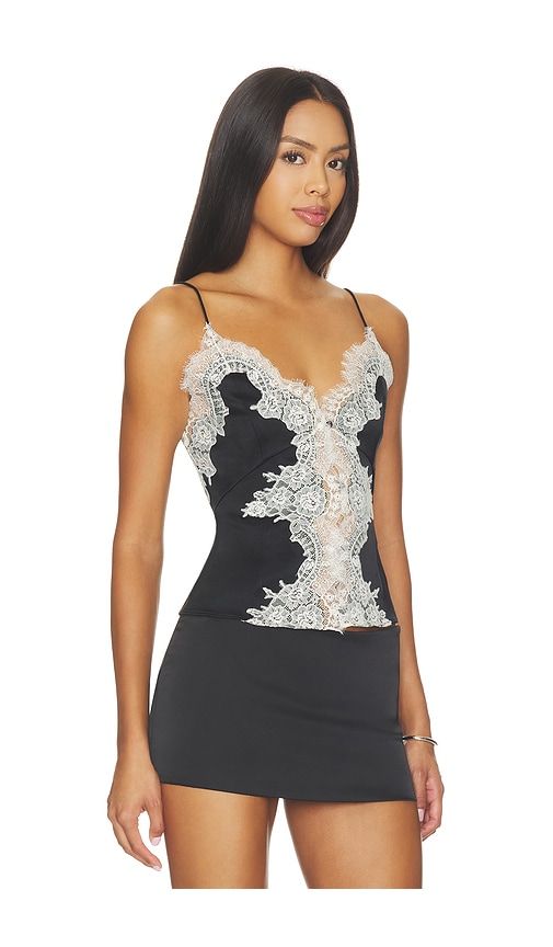 Julieta Cutaway Lace Slip Top in & White. - size 0 (also in 2, 4, 6) - Alice + Olivia - Modalova