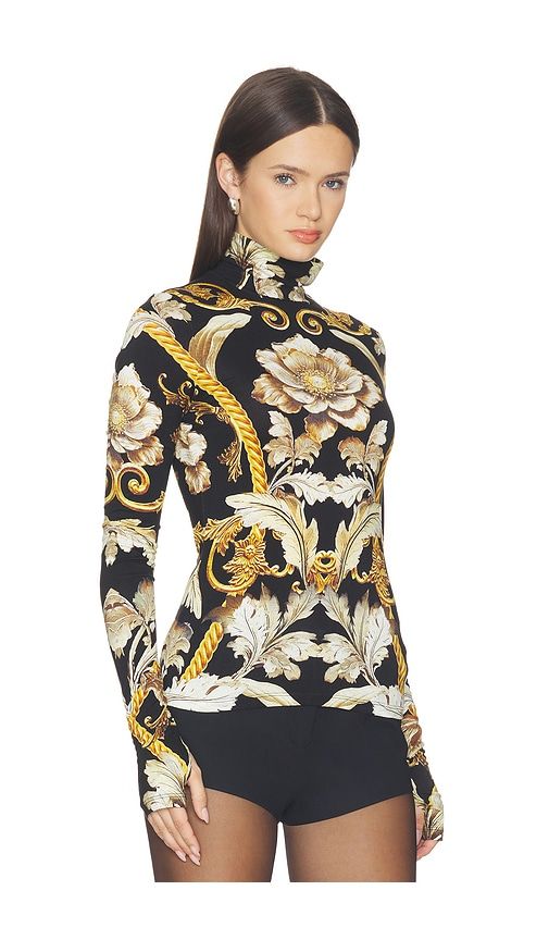 Delaina Longsleeve Turtle Neck Top in Multi. - size L (also in M, S, XS) - Alice + Olivia - Modalova