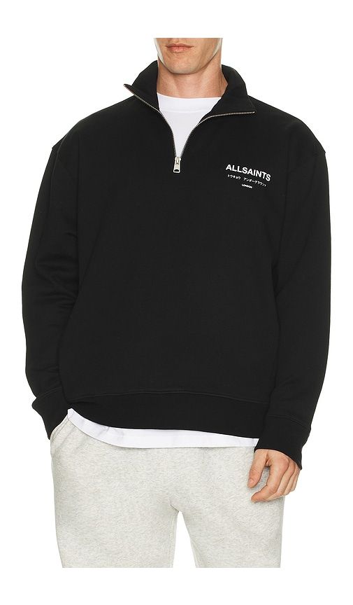 Underground Half Zip Sweater in Black. - size L (also in M, XL/1X) - ALLSAINTS - Modalova
