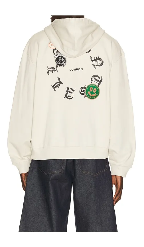 Patcher Zip Through Hoodie in White. - size L (also in M) - ALLSAINTS - Modalova