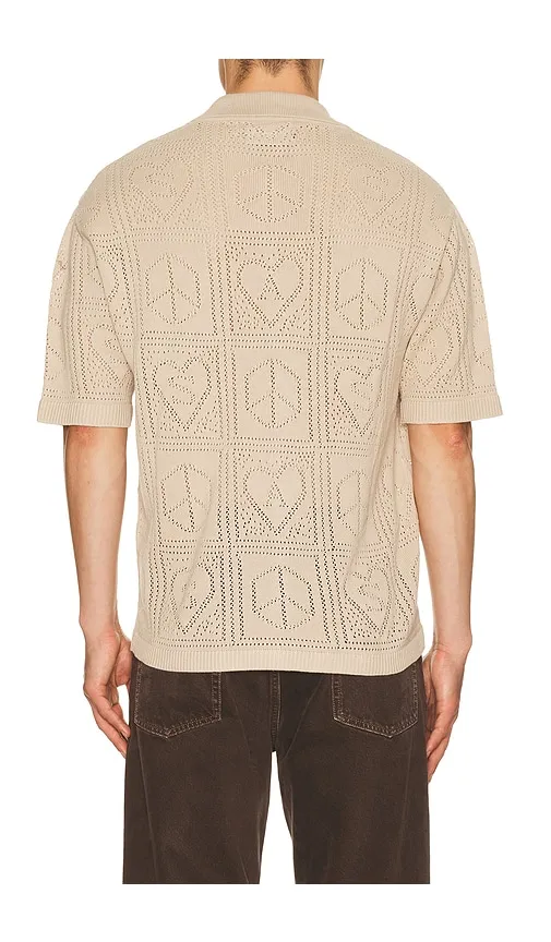Arktx Short Sleeve Cardigan in Brown. - size L (also in S, XL/1X) - ALLSAINTS - Modalova