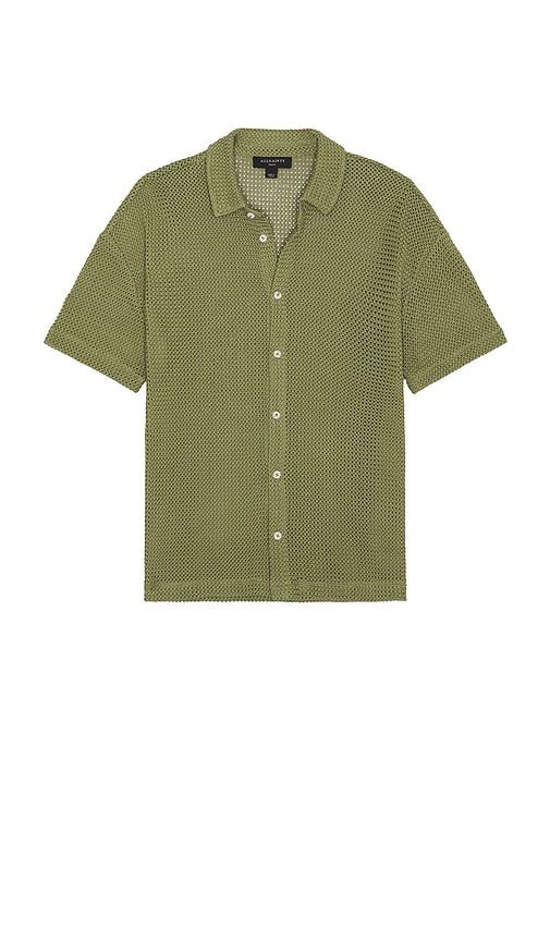Munroe Button Down Shirt in Sage. - size L (also in M, S, XL/1X) - ALLSAINTS - Modalova