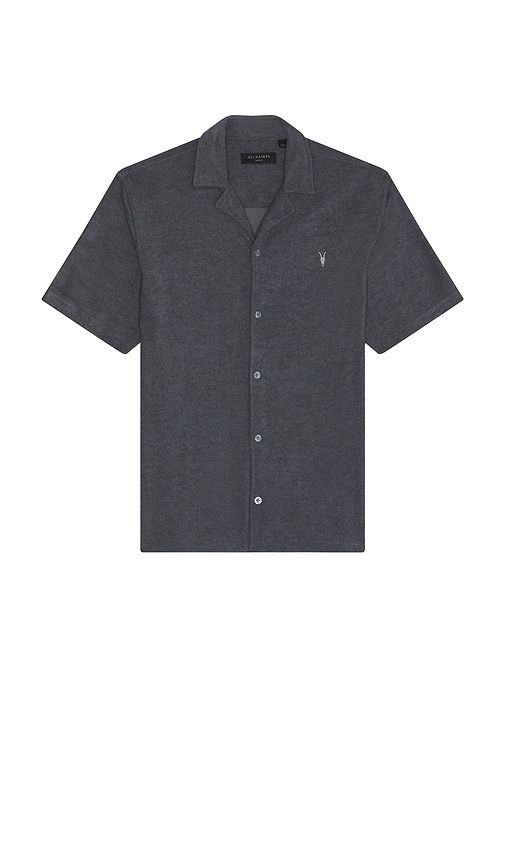 Felix Button Down Shirt in Navy. - size L (also in M, S, XL/1X) - ALLSAINTS - Modalova