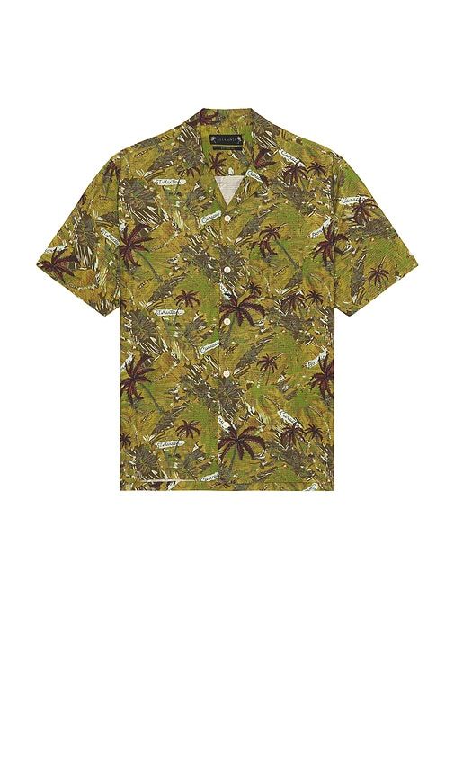 Liner Button Down Shirt in Army. - size L (also in M, S, XL/1X) - ALLSAINTS - Modalova