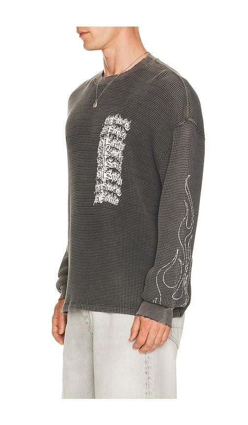 Incendo Long Sleeve Tee in Black. - size L (also in M, S, XL/1X) - ALLSAINTS - Modalova