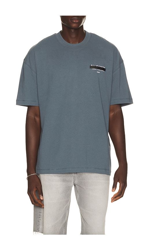 Redact Crew Tee in Blue. - size L (also in M, S, XL/1X) - ALLSAINTS - Modalova