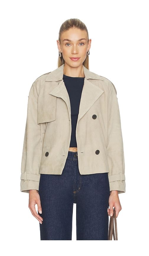 Reed Suede Jacket in Taupe. - size L (also in M, S) - ALLSAINTS - Modalova