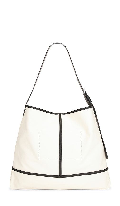 Asha Canvas Shoulder Bag in Cream - ALLSAINTS - Modalova