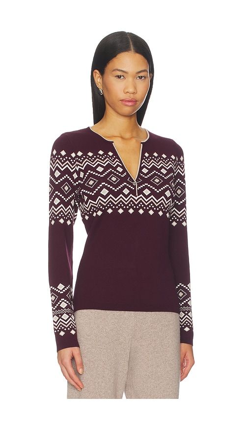 Yvette II Henley Sweater in Burgundy. - size S (also in M) - Alp N Rock - Modalova