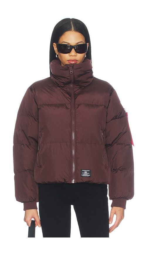 Sierra Short Puffer Jacket in Brown. - size XS (also in S, M, L) - ALPHA INDUSTRIES - Modalova