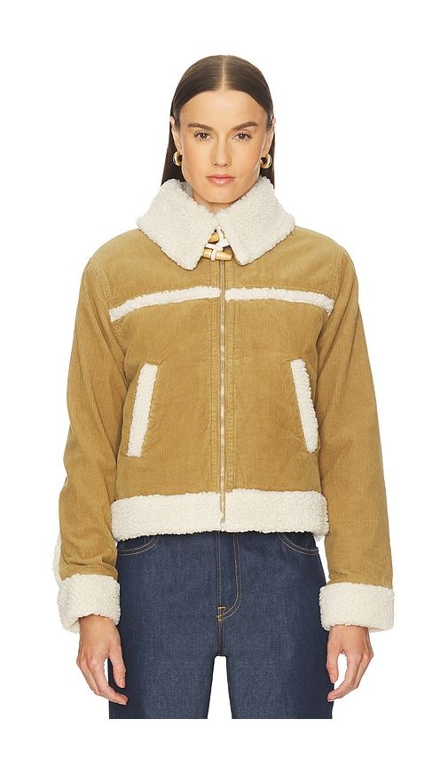 Betty Shearling Jacket in Brown. - size L (also in M, XS) - AMO Denim - Modalova