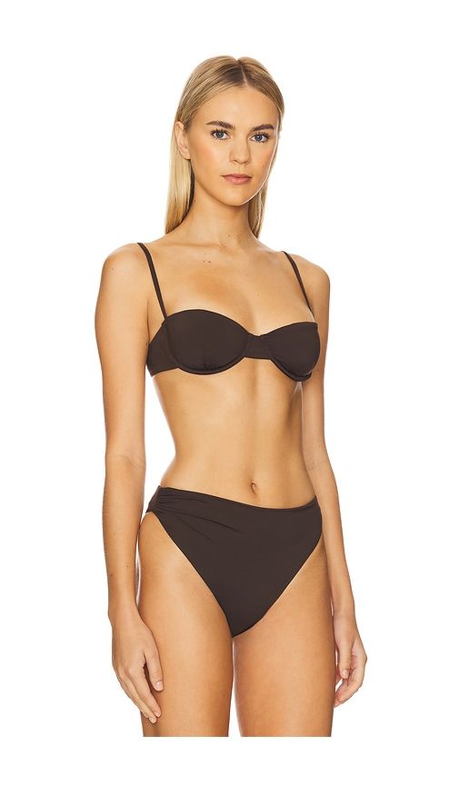 Balconette Underwire Bikini Top in Brown. - size M (also in S, XL, XS) - Anemos - Modalova