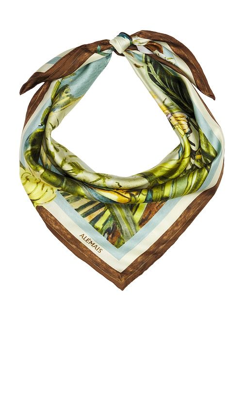 Toucan Tango Silk Scarf in Green,Blue - Alemais - Modalova