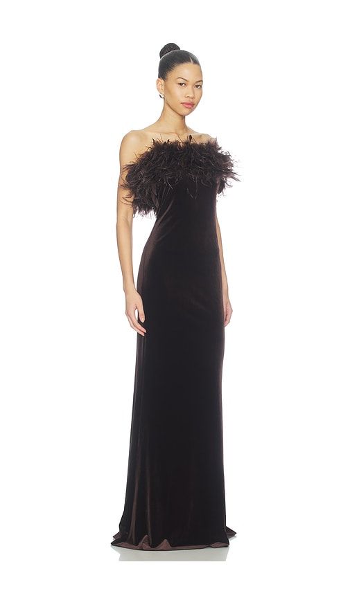 Ella Gown in Brown. - size L (also in XS) - Amanda Uprichard - Modalova