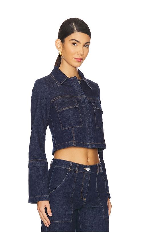 Lucas Jacket in Denim-Dark. - size M (also in L) - Amanda Uprichard - Modalova