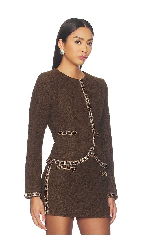 Karrington Jacket in Chocolate. - size L (also in M, S, XL, XS) - Amanda Uprichard - Modalova