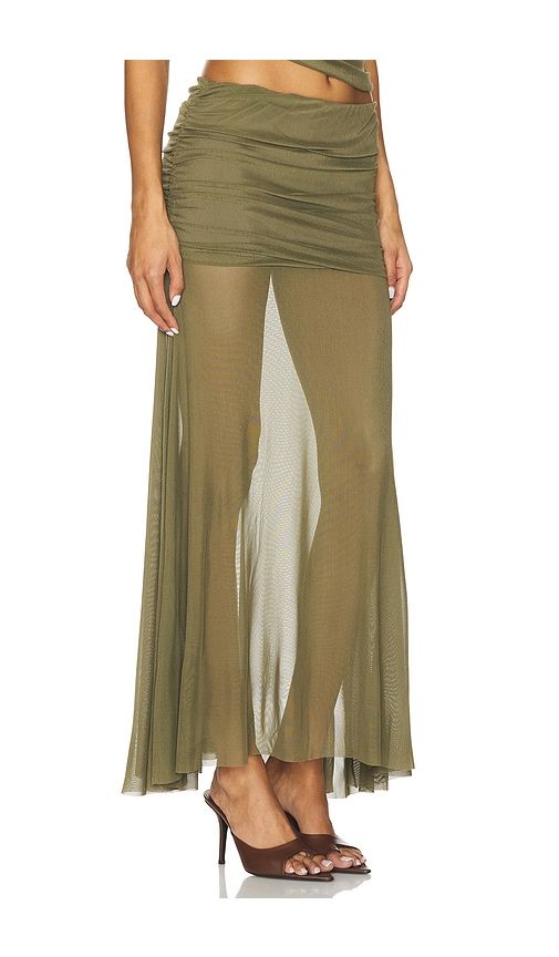 Leo Skirt in Olive. - size S (also in XS, M, L, XL) - Amanda Uprichard - Modalova