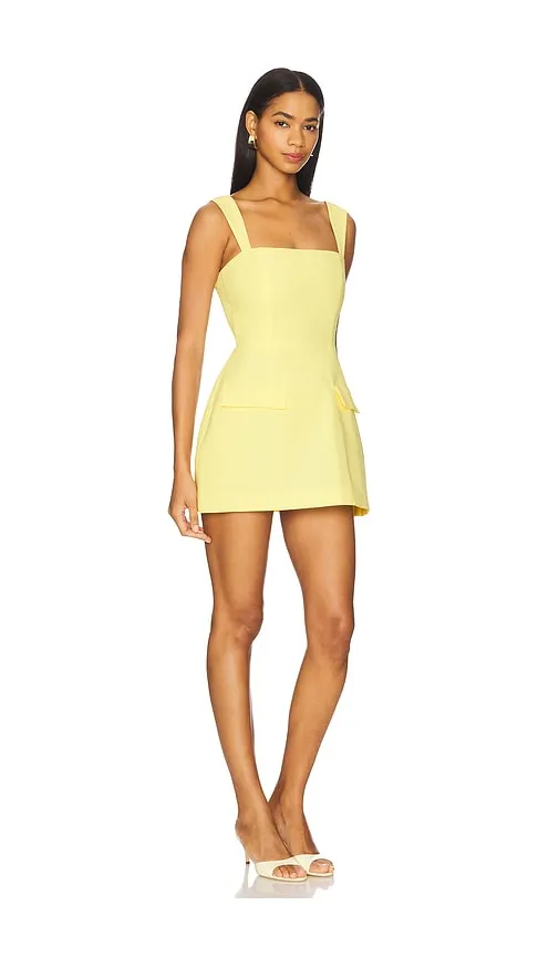 Bethany Skort Romper in Lemon. - size L (also in M) - Amanda Uprichard - Modalova