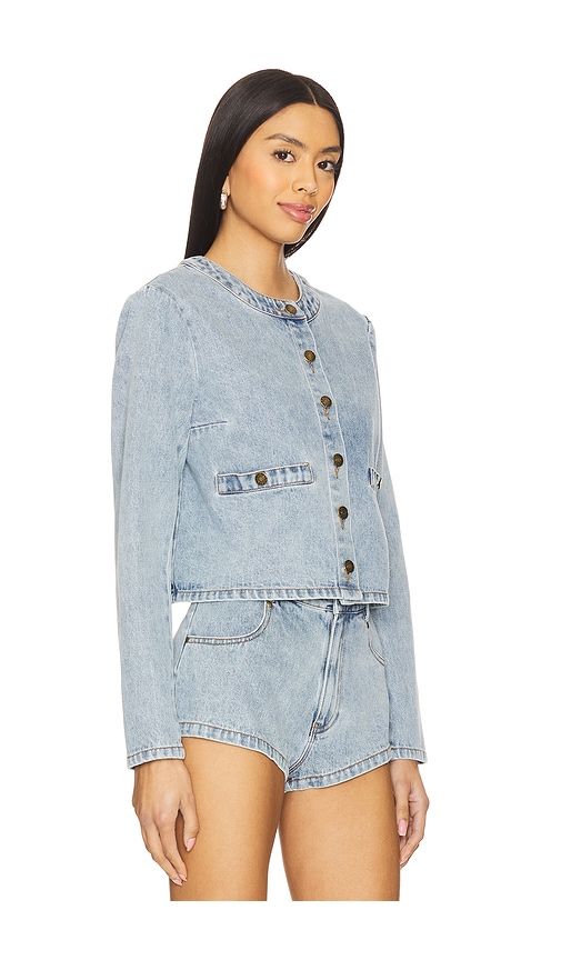Long Sleeve Braswell Top in Blue. - size S (also in XS) - Amanda Uprichard - Modalova