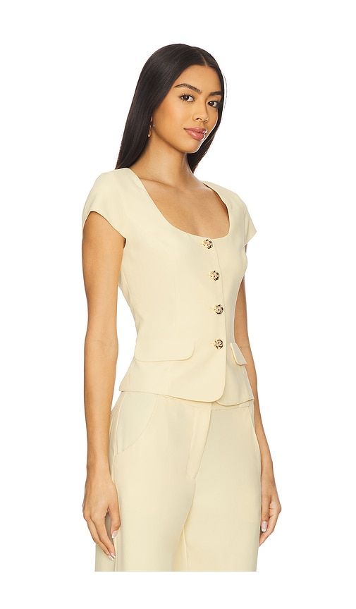 Short Sleeve Kya Top in Yellow. - size L (also in M, S, XS) - Amanda Uprichard - Modalova