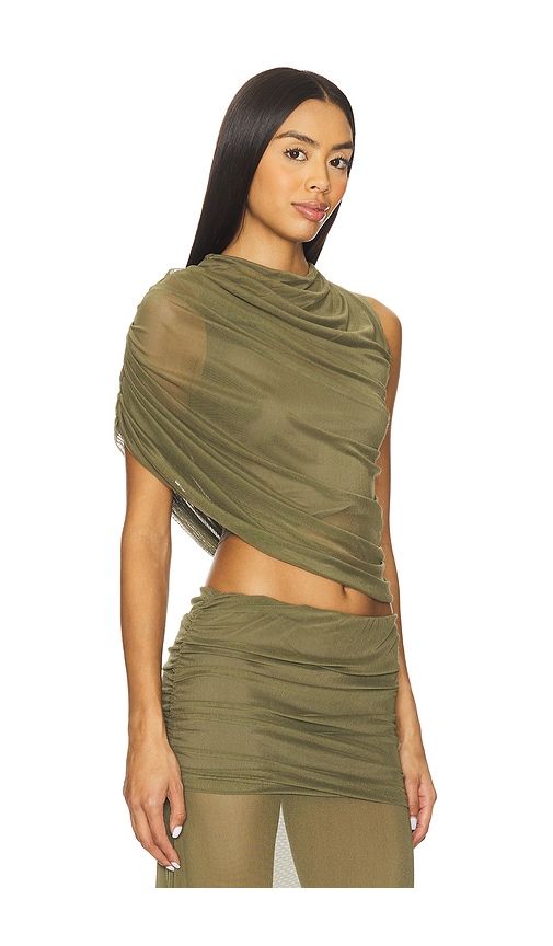 Leo Top in Olive. - size L (also in M, S, XL, XS) - Amanda Uprichard - Modalova