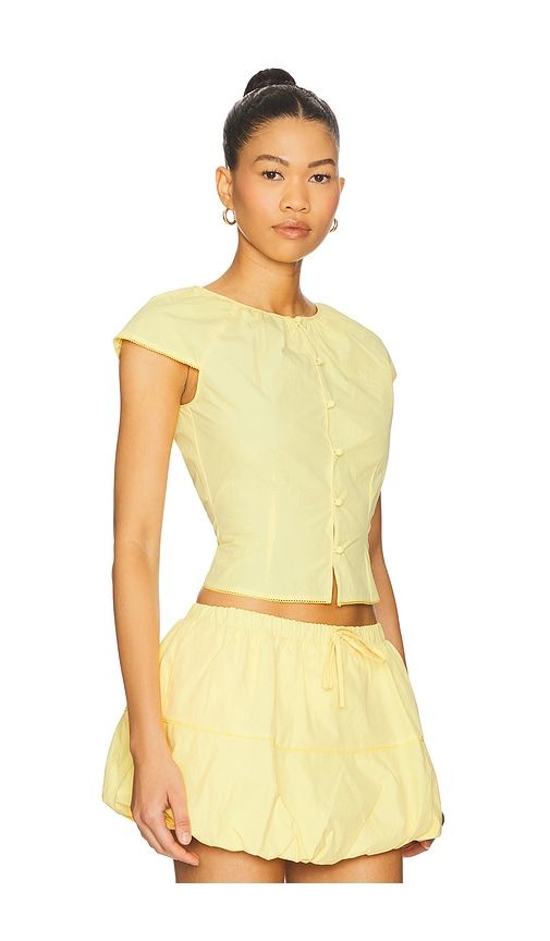 X REVOLVE Pinto Top in Yellow. - size L (also in M, S, XL, XS) - Amanda Uprichard - Modalova