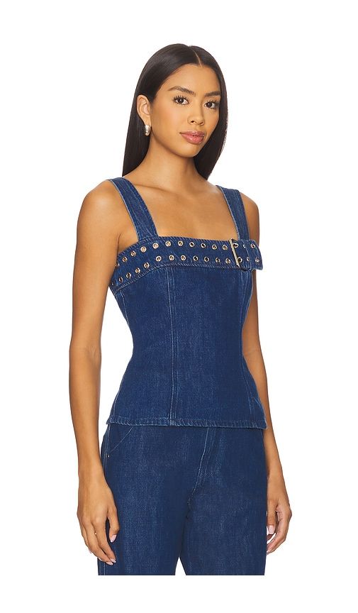Thalia Top in Denim-Medium. - size L (also in S, XS) - Amanda Uprichard - Modalova