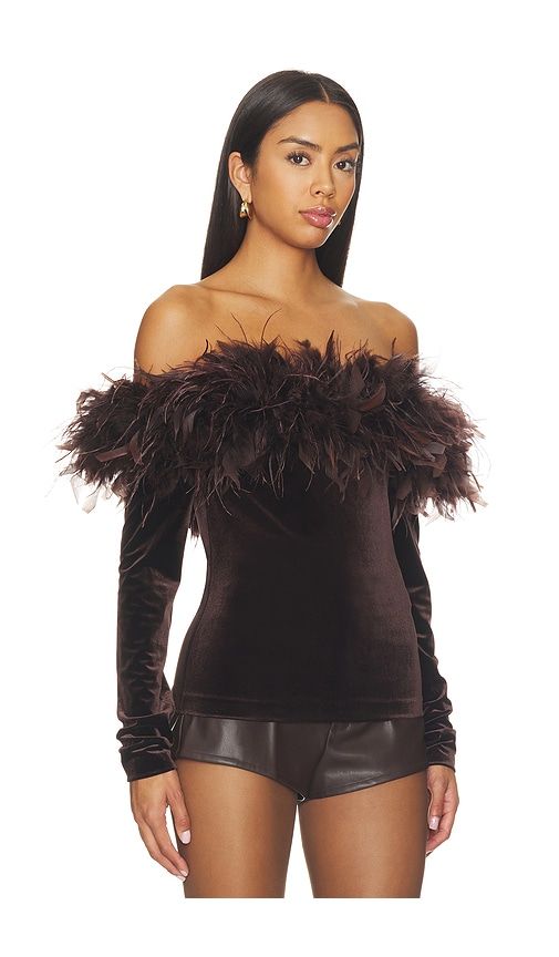 Ella Top in Brown. - size L (also in M, S, XS) - Amanda Uprichard - Modalova