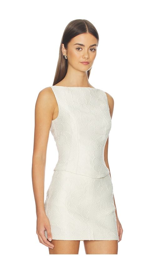 Ines Top in Ivory. - size L (also in M, S, XL, XS) - Amanda Uprichard - Modalova