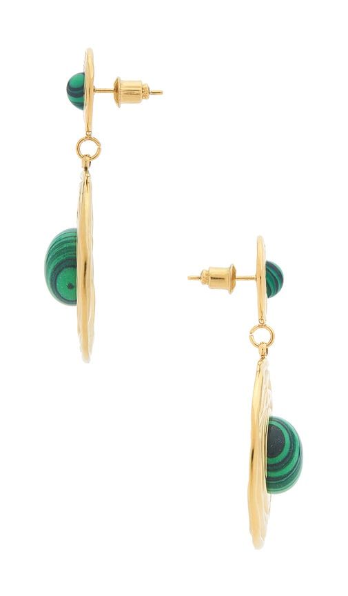 Leona Drop Earrings in Metallic Gold - Amber Sceats - Modalova