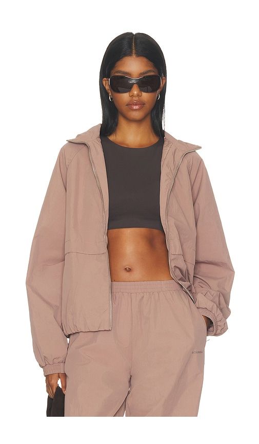 Raglan Storm Flap Track Jacket in Brown. - size L (also in M, S, XL, XS) - Adanola - Modalova