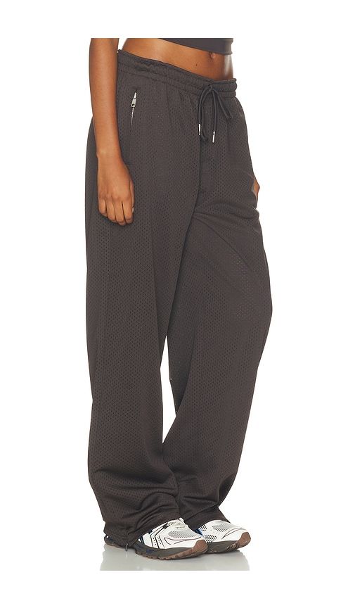 Mesh Overlay Track Pants in Brown. - size L (also in M, S, XL, XS) - Adanola - Modalova