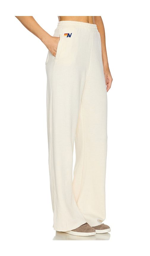 Wide Leg Womens Pocket Sweatpants in Cream. - size L (also in XL) - Aviator Nation - Modalova