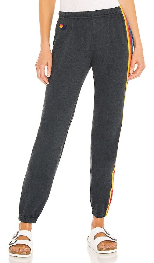 Stripe Sweatpant in Black. - size S (also in XS) - Aviator Nation - Modalova