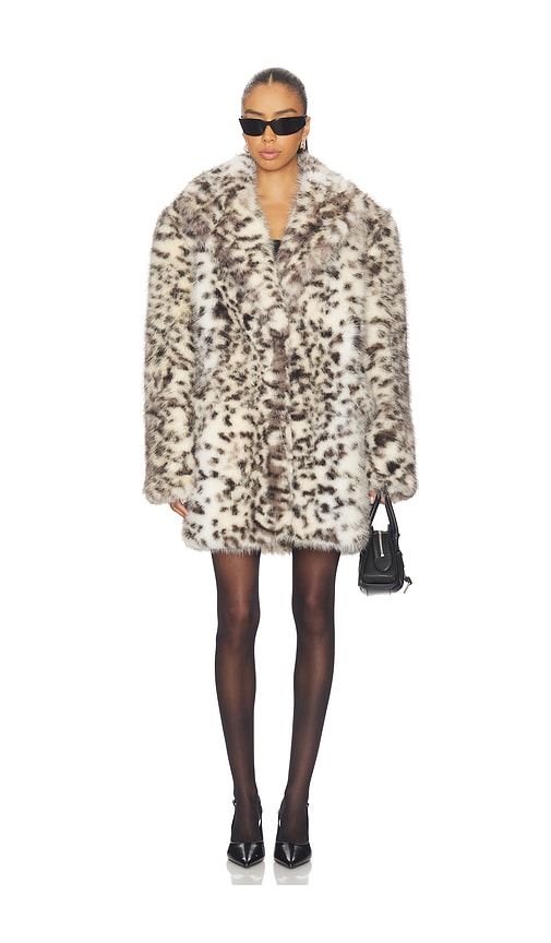 Weston Maxi Faux Fur Jacket in Brown,Cream. - size 40/S (also in 44/L) - The Andamane - Modalova