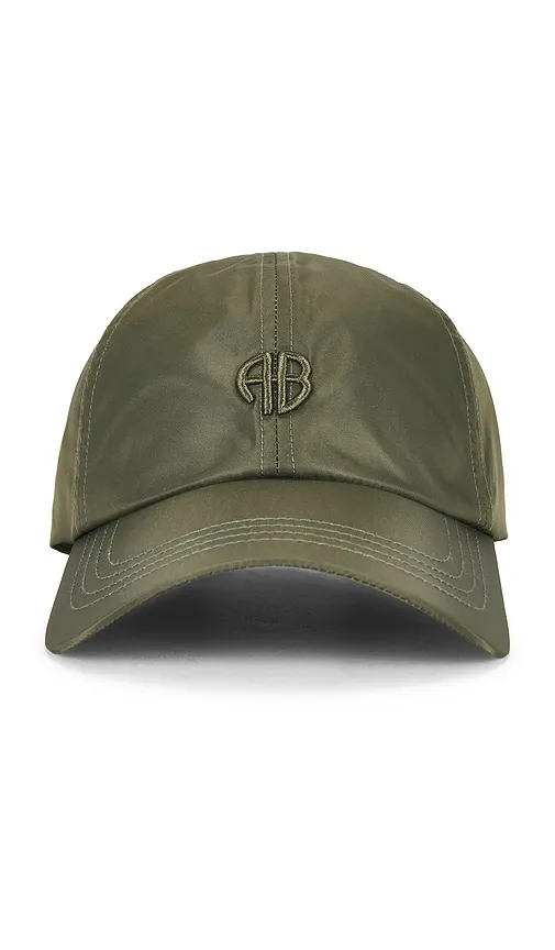 Jeremy Baseball Cap Nylon in Army - ANINE BING - Modalova