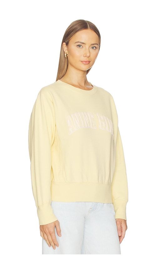 Harry Shrunken Sweatshirt in Yellow. - size L (also in M, S, XS) - ANINE BING - Modalova