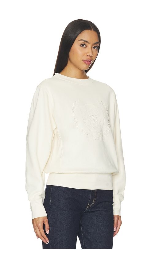 Harry Shrunken Signet Sweatshirt in Ivory. - size L (also in M, S, XS) - ANINE BING - Modalova