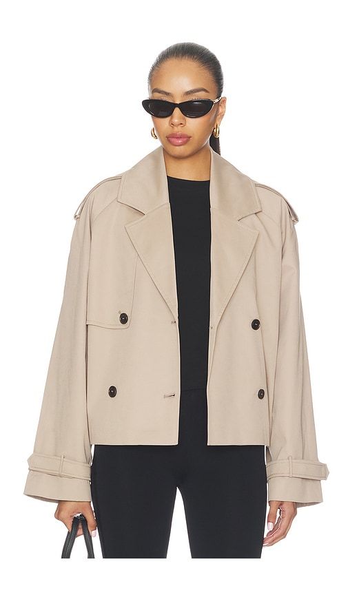 Rickie Cropped Trench in . - size S (also in XS) - ANINE BING - Modalova