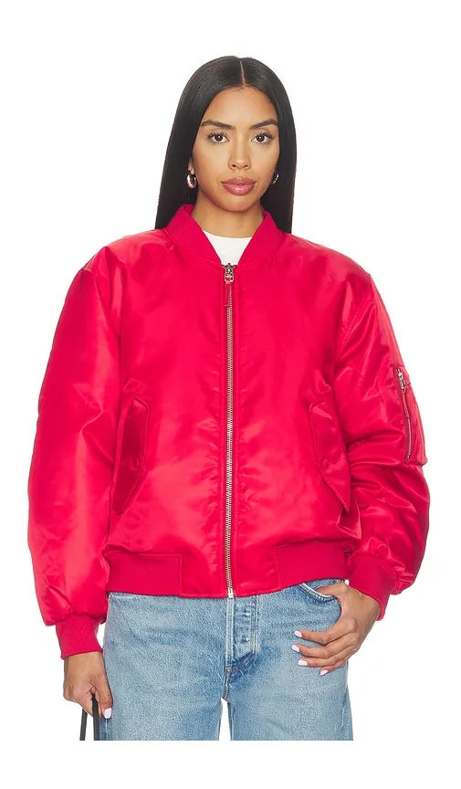 Leon Bomber in Red. - size L (also in M, S, XS) - ANINE BING - Modalova