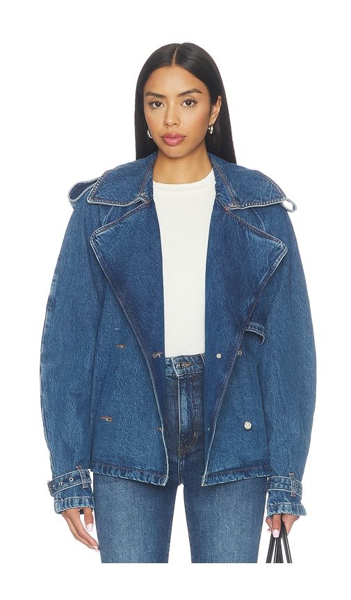 Pascale Trench in Blue. - size L (also in M, S, XS) - ANINE BING - Modalova