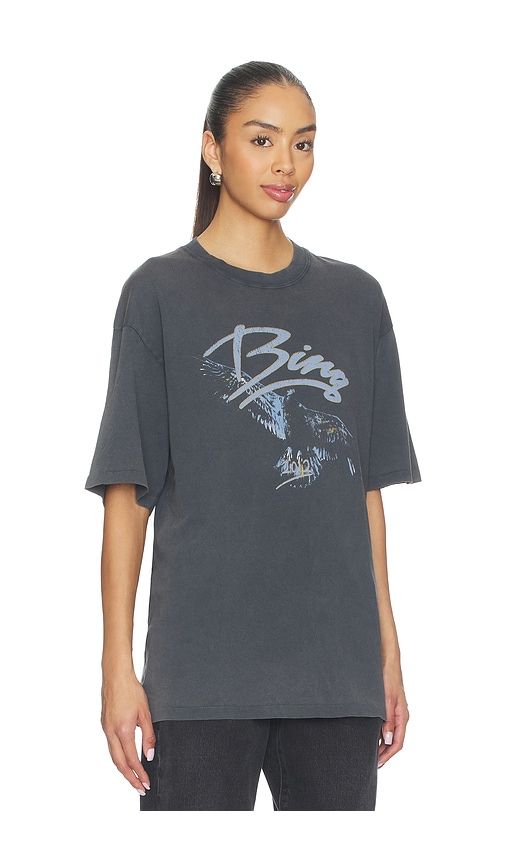 Kent Eagle Tee in Charcoal. - size M (also in S, XS) - ANINE BING - Modalova